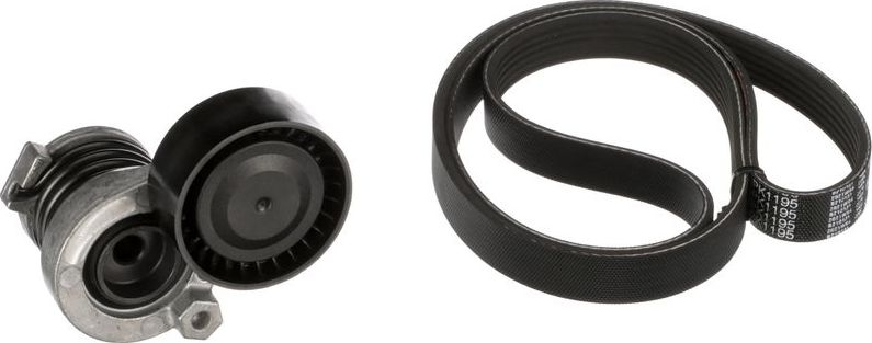 Приводной ремень поликлиновой с роликами (комплект) Gates Micro-V® Kit. Артикул K066PK1195