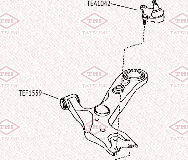 Сайлентблок рычага | перед прав/лев | (Tatsumi). Артикул TEF1559