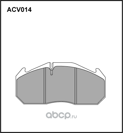 Колодки тормозные RENAULT MAN передние/задние (250х118х28мм) (4шт.) ALLIED NIPPO (Allied Nippon). Артикул ACV014K