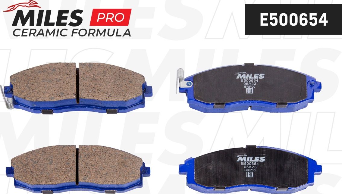 Тормозные колодки Miles (Керамика). Артикул E500654