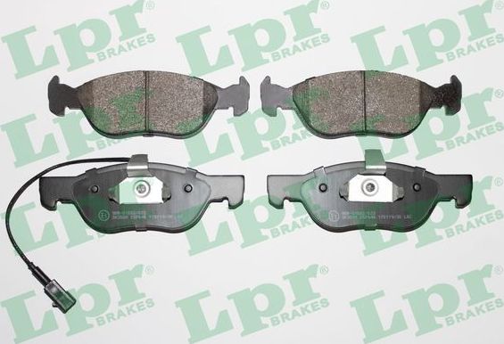 Тормозные колодки LPR передние для Fiat Brava 1995-2001. Артикул 05P646