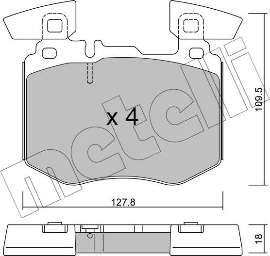 Тормозные колодки Metelli. Артикул 22-1310-0