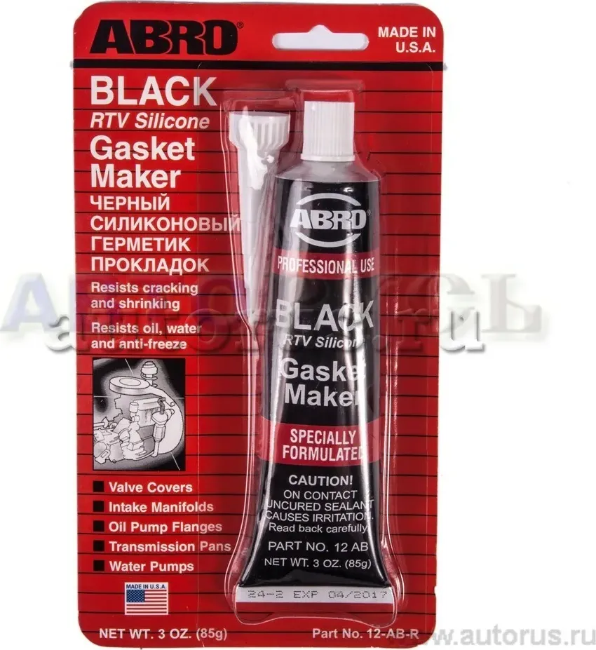 Герметик силиконовый (Abro). Артикул 12-AB-R