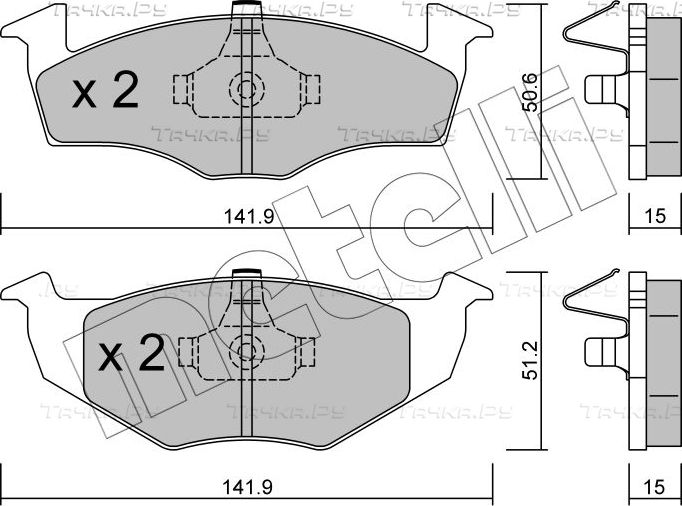 Тормозные колодки Metelli. Артикул 22-0206-2
