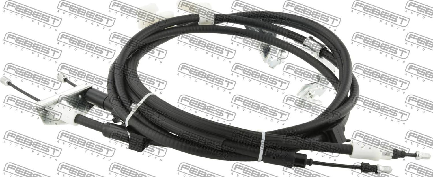 Трос ручника (тросик ручного тормоза) Febest. Артикул 21100-FOCIII