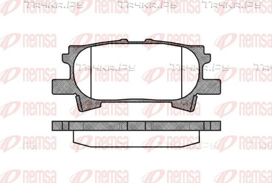 Тормозные колодки Remsa задние для Lexus RX II 2003-2008. Артикул 1040.00