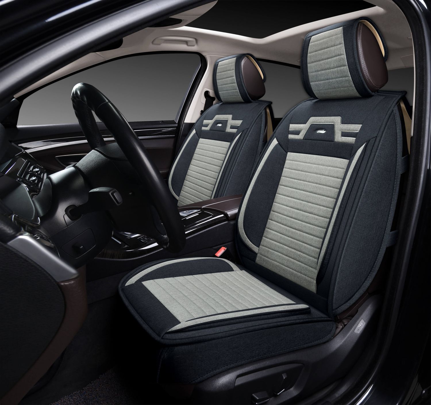 Чехлы-накидки универсальные формованные PSV 2D PREMIUM PSV Krokus 2 FRONT, цвет Черно-Красный. Артикул 130569