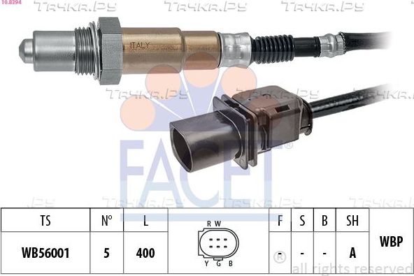 Лямбда-зонд (кислородный датчик) Facet Made in Italy - OE Equivalent для Kia Rio III 2011-2017. Артикул 10.8394