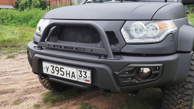 Ободки противотуманных штатных фар АВС-Дизайн для УАЗ 2005-2026. Черные, 2 шт.. Артикул ABC.UAZ.FB.FHL.13B