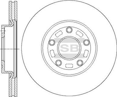 Тормозной диск Sangsin Hi-Q передний для Mazda 3 II (BL) 2008-2014. Артикул SD4428