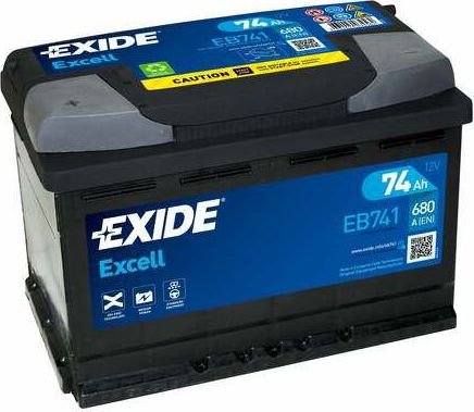 Аккумулятор Exide Excell ** для Jeep Wrangler IV (JL) 2017-2024. Артикул EB741