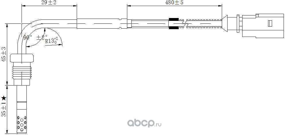 Датчик температуры выхлопных газов (Magtechnic). Артикул MAG0071OG