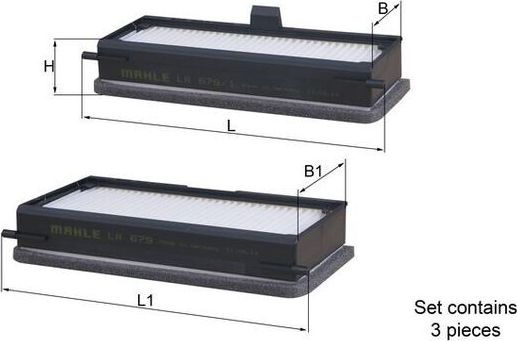 Салонный фильтр Mahle. Артикул LA 679/S