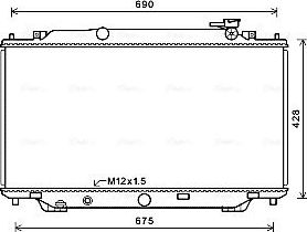 Радиатор охлаждения двигателя AVA. Артикул MZ2282