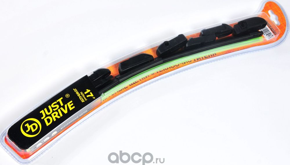 Щетка бескаркасная 17/425мм (8 адаптеров) (Just Drive). Артикул JDWB425FS