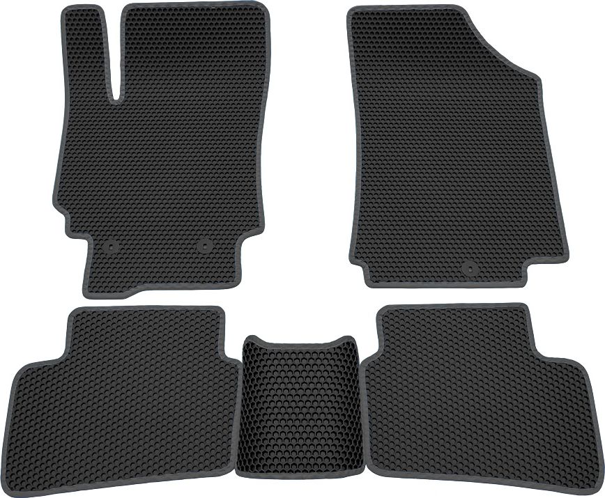 Коврики Rezkon EVA Соты для салона Hyundai Creta I 2016-2021 Серый кант. Артикул 9120065102