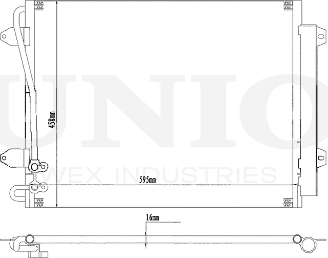 Радиатор кондиционера (Unio). Артикул RAD-30052