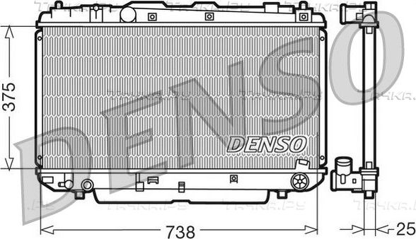 Радиатор охлаждения двигателя Denso для Toyota RAV4 II (XA20) 2001-2005. Артикул DRM50021