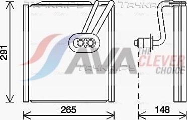Испаритель кондиционера AVA (алюминий). Артикул HYV444