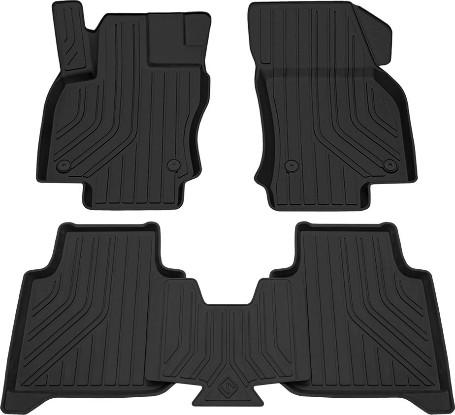 Коврики Rezkon резиновые Ser.S для салона Skoda Kodiaq 2017-2026. Артикул 1030030150