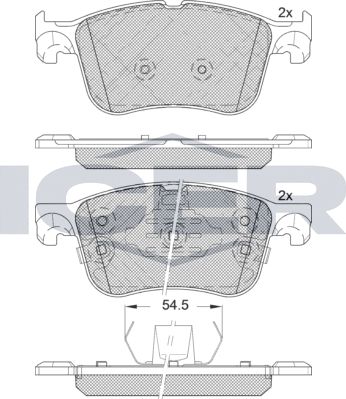 Тормозные колодки Icer передние для Ford Focus IV 2018-2026. Артикул 182321