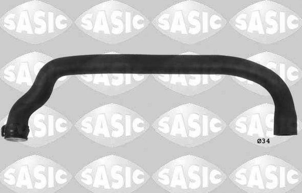 Патрубок радиатора (системы охлаждения) Sasic левый нижний для Peugeot 405 1988-1992. Артикул 3400021