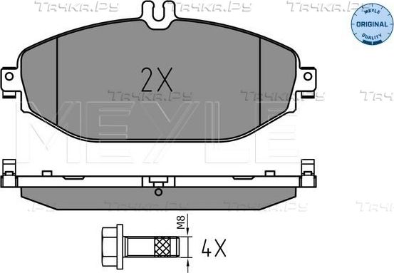 Тормозные колодки Meyle Original. Артикул 025 220 7619