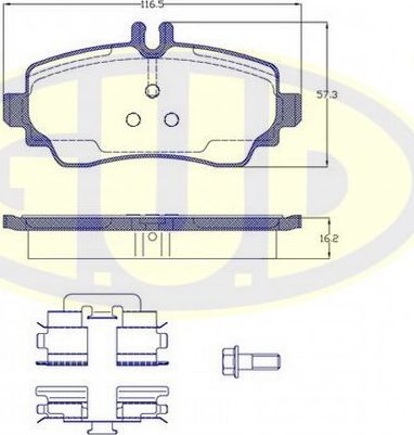 Тормозные колодки G.U.D.. Артикул GBP065000