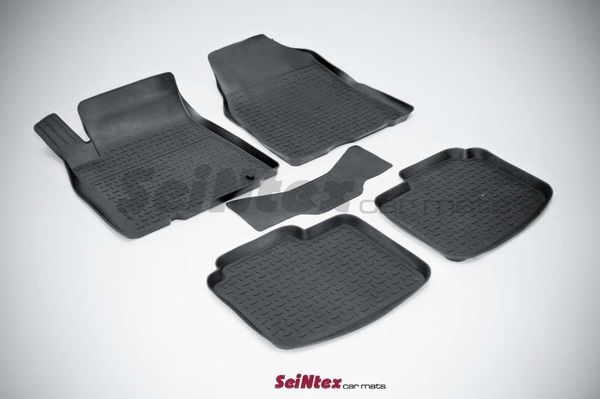 Коврики резиновые Seintex с высоким бортиком для салона ГАЗ Siber 2008-2010. Артикул 00877