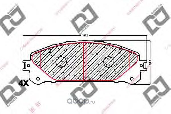Колодки тормозные (DJ Parts). Артикул BP1649