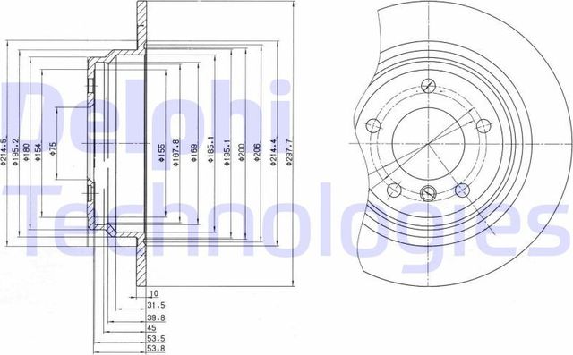 Тормозной диск Delphi. Артикул BG3044