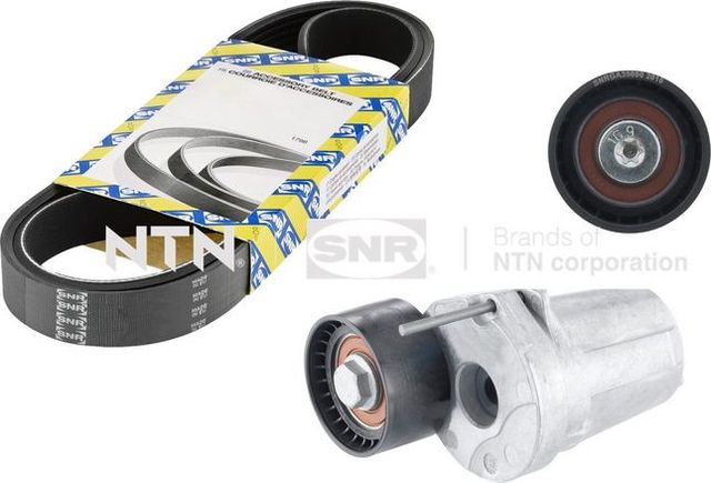 Приводной ремень поликлиновой с роликами (комплект) NTN / SNR. Артикул KA850.23