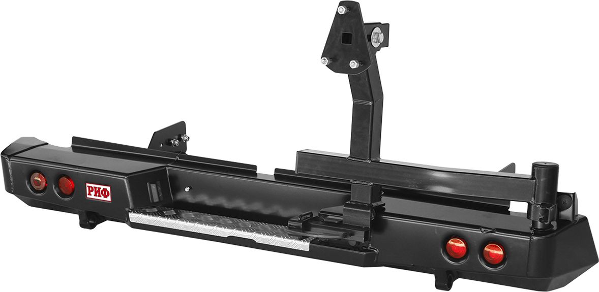 Бампер силовой РИФ задний с фонарями и калиткой, без фаркопа для Mitsubishi L200 V 2015-2019. Артикул RIFTMQ-20250