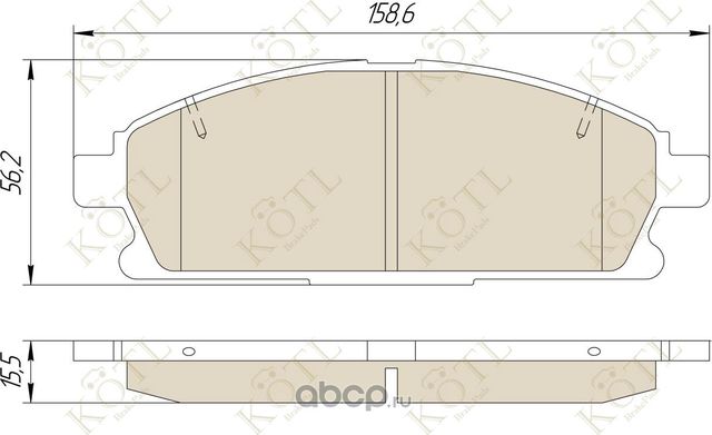 Колодки тормозные NISSAN PATHFINDER 97-04/X-TRAIL 01-07 пере (Kotl) Kotl. Артикул 3293KT