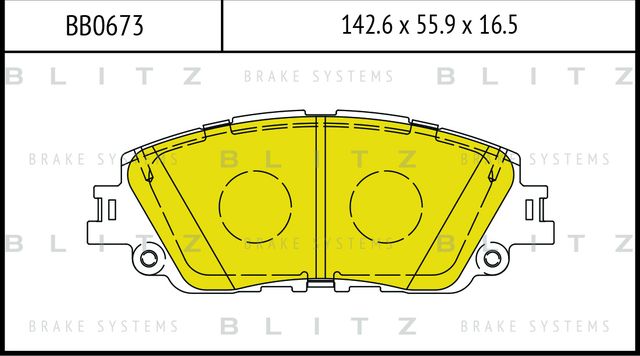 BB0673_колодки дисковые передние!/ Toyota Camry 2.5 18 (Blitz). Артикул BB0673