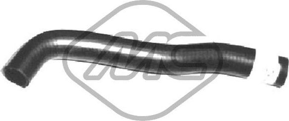 Патрубок радиатора (системы охлаждения) Metalcaucho для Volkswagen Santana 1981-1984. Артикул 07917