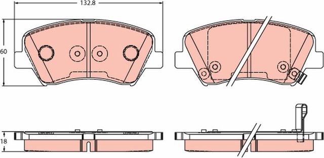Тормозные колодки TRW. Артикул GDB3552