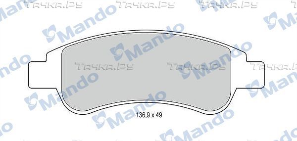 Тормозные колодки Mando передние для Citroen Jumper II 2006-2026. Артикул MBF015037