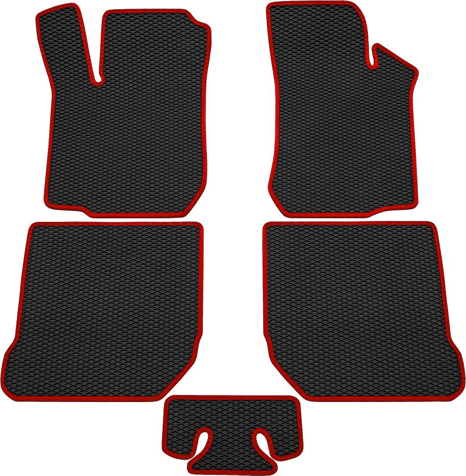 Коврики Rezkon EVA для салона Volkswagen Passat B7 2010-2015 Красный кант. Артикул 9030010304