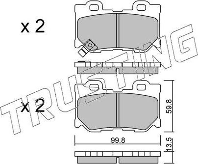 Тормозные колодки Trusting. Артикул 1054.0