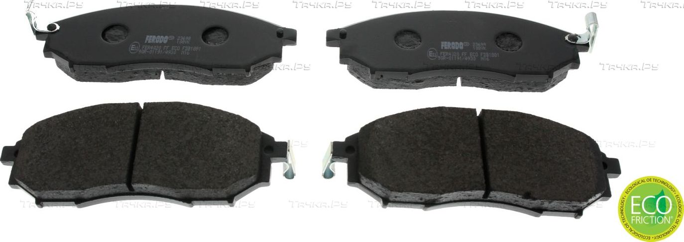 Тормозные колодки Ferodo Premier Eco Friction передние для Nissan Murano Z50 2003-2008. Артикул FDB1881