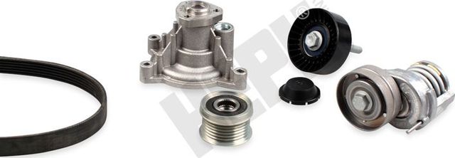 Water Pump + V-Ribbed Belt Kit Hepu. Артикул PK05700