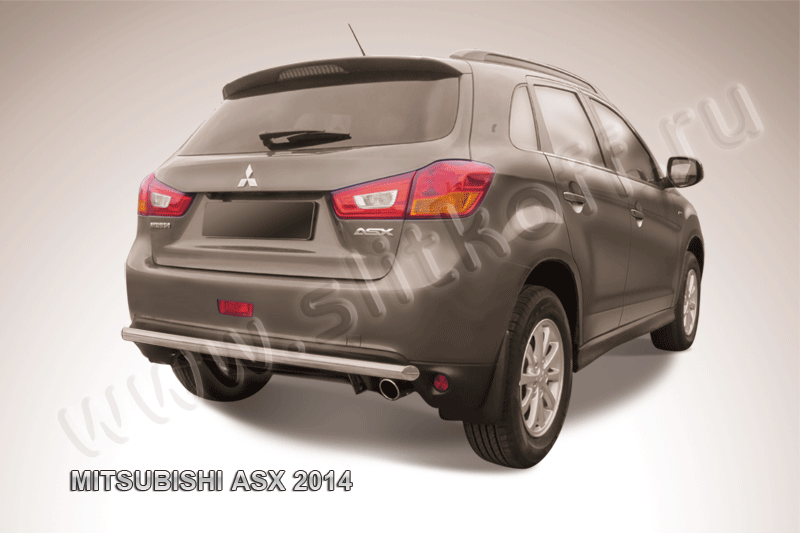 Защита Slitkoff заднего бампера d57 для Mitsubishi ASX 2012-2016. Артикул MAS14-015