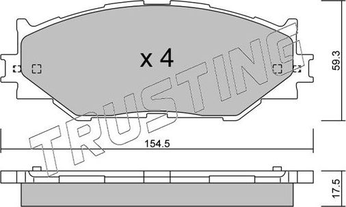 Тормозные колодки Trusting. Артикул 776.0