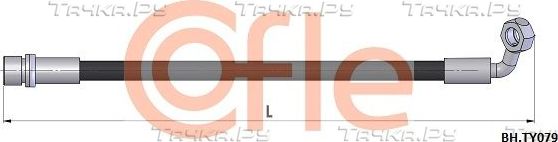 Тормозной шланг Cofle задний левый для Toyota Land Cruiser 100 1998-2007. Артикул 92.BH.TY079