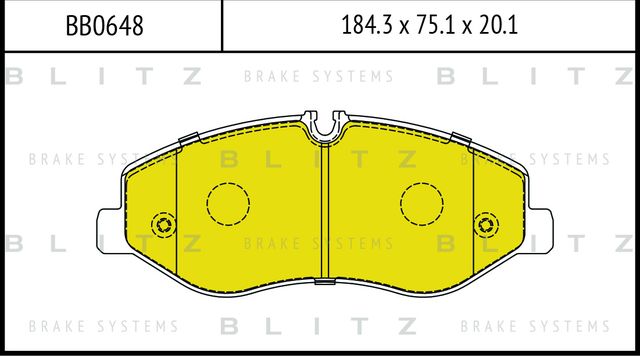 Колодки тормозные дисковые передние (Blitz). Артикул BB0648