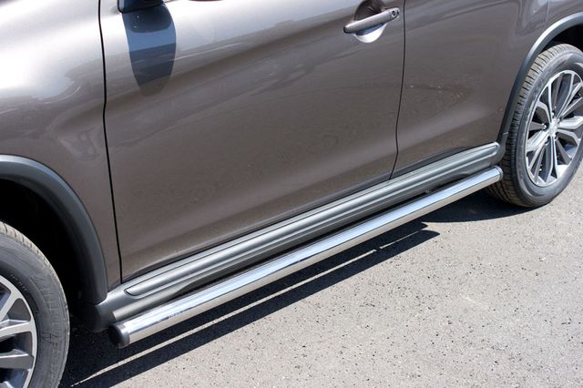 Защита порогов RusStal труба d63 (вариант 2) для Peugeot 4008 2012-2026. Артикул P48T-0005342