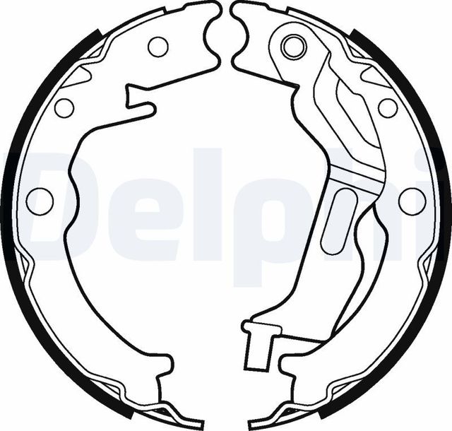 Тормозные колодки (стояночная тормозная система) Delphi задние для Daewoo Lacetti 2004-2010. Артикул LS2025