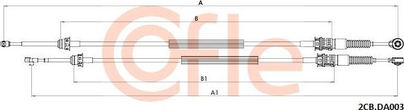 Трос переключения передач КПП Cofle для Dacia Duster I 2010-2018. Артикул 2CB.DA003