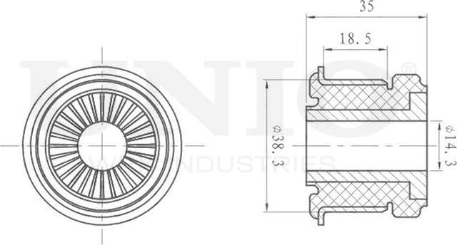 Сайлентблок подрамника (Unio). Артикул RMP-20169